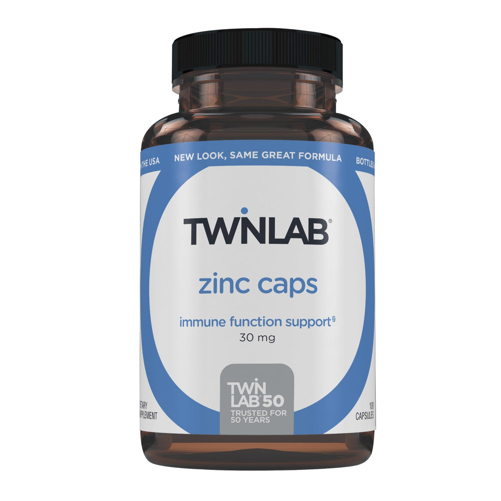 Twinlab Zinc Caps bottle front label