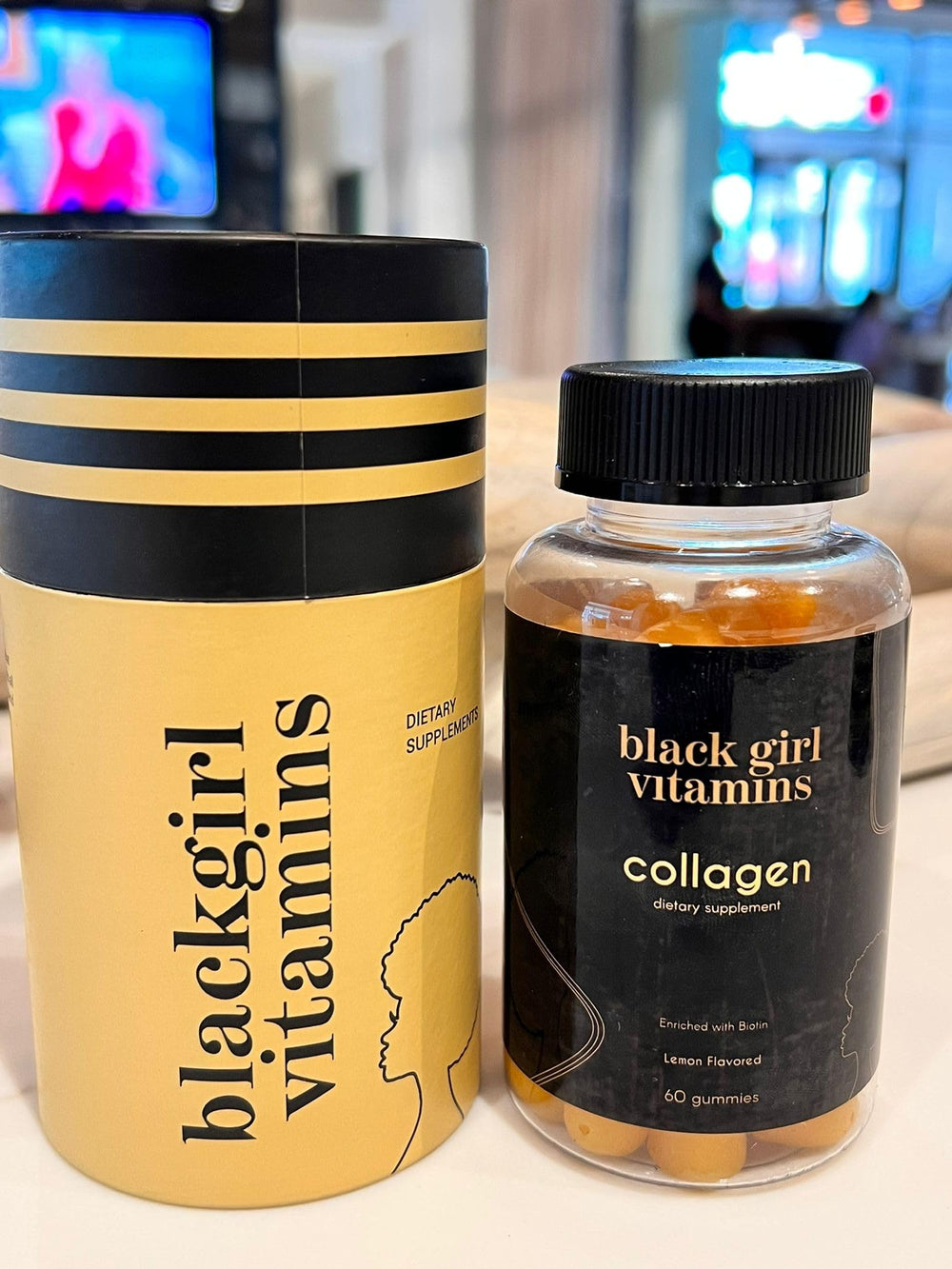Two lemon collagen gummies representing daily dose