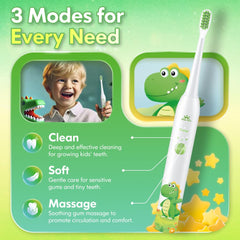 2-minute brushing timer display on kids toothbrush