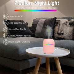 Diffuser showing two mist modes in pink
