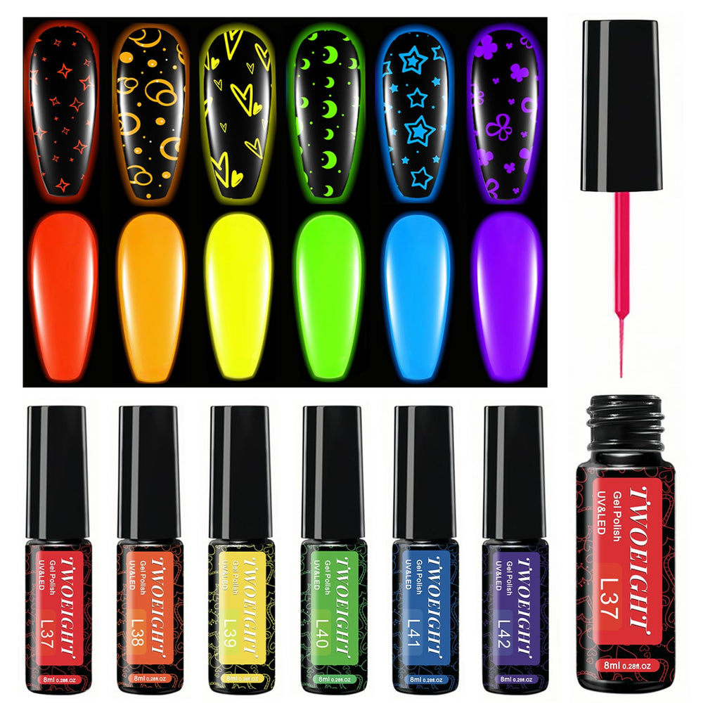 TwoEIGHT Neon Liner Red nail gel for precise neon lines and bold accents.