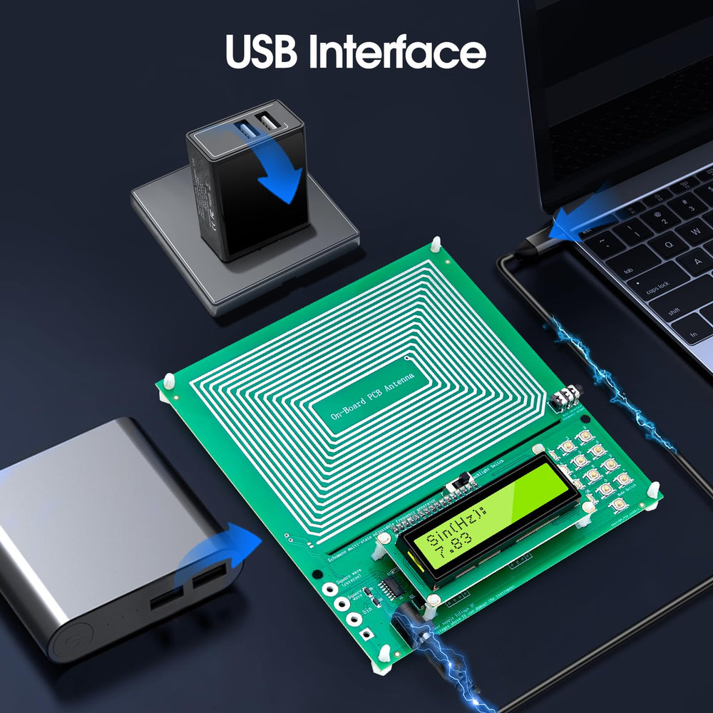 Twxire USB power port enables flexible setup and travel.