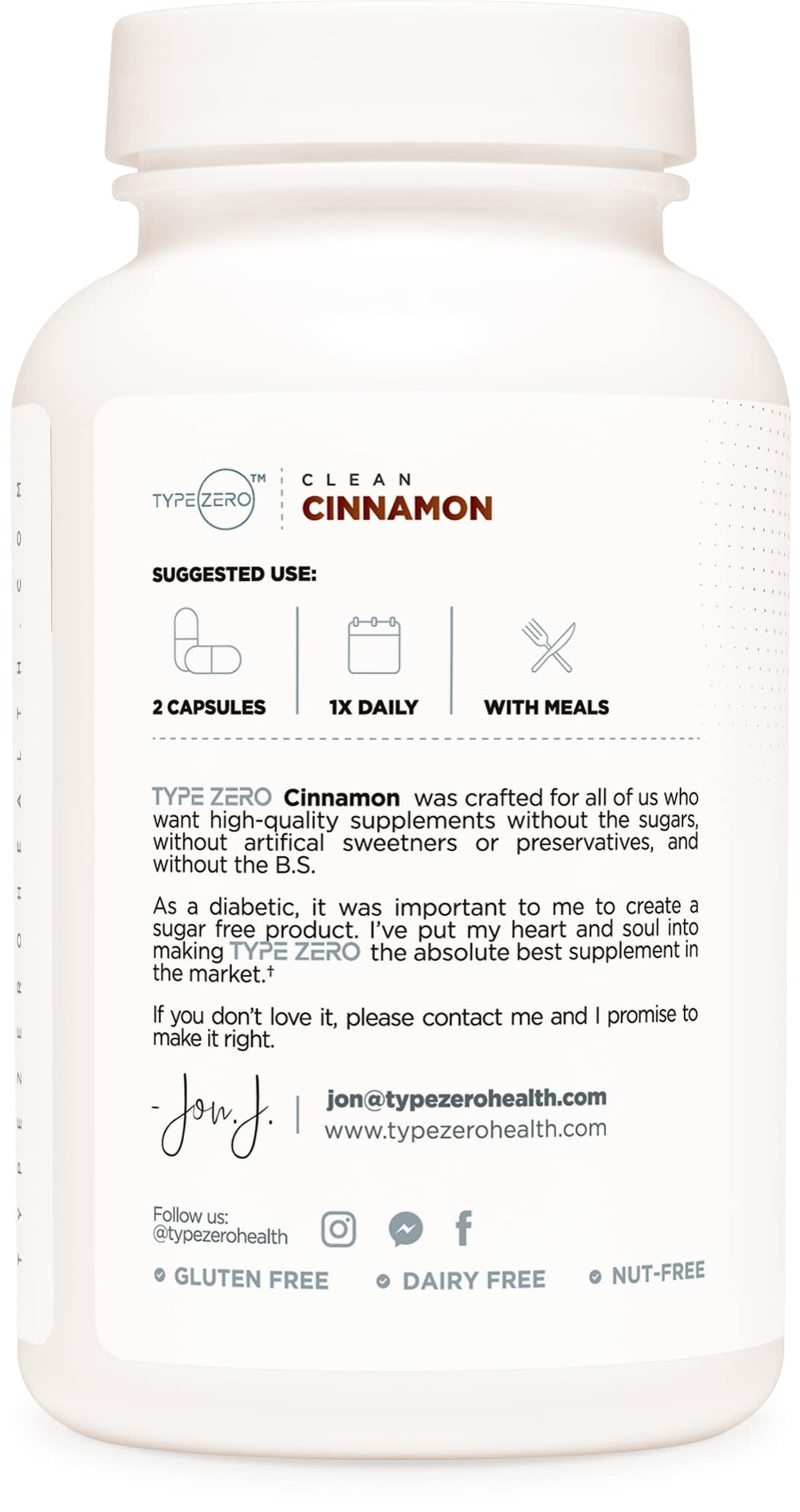 Type Zero Cinnamon packaging design and label illustration