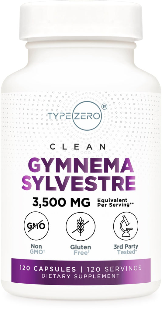Type Zero Clean Gymnema Sylvestre capsules bottle – 120 count
