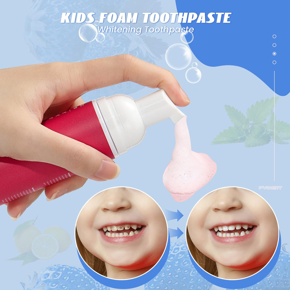 U-shaped toothbrush with foam toothpaste