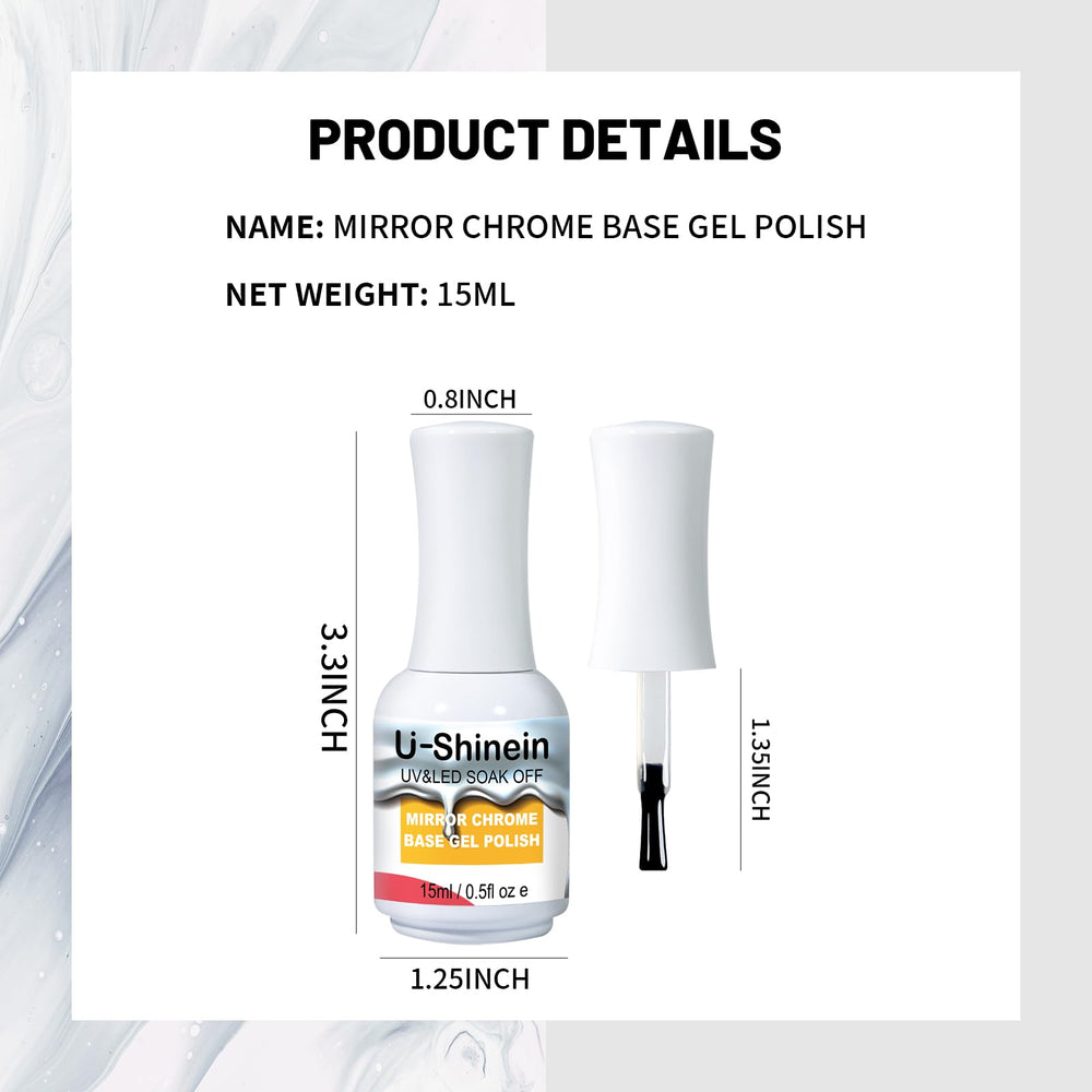 U-Shinein no-wipe base coat gloss enables quick, clean application.