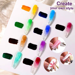 U-Shinein ombre gel nail polish nine-color set enables smooth gradients