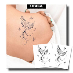 UBICA semi permanent tattoo back-arm design 01 for a realistic, long-lasting look.