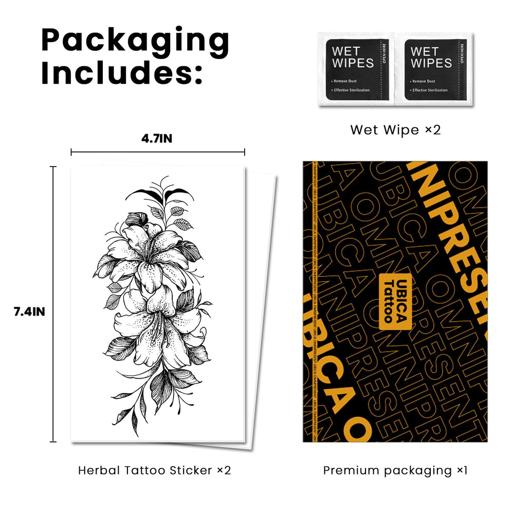 UBICA primer wipes included with two sheets for prep-ready use.