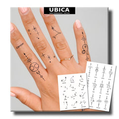 UBICA Tattoo Tech Zodiac constellation design A for subtle wrist wear with crisp lines
