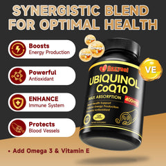 Vitamin E and Omega-3 ingredients accompanying CoQ10