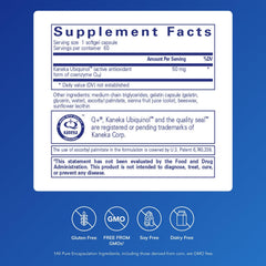 Close-up of Ubiquinol-QH 50 mg softgel capsules