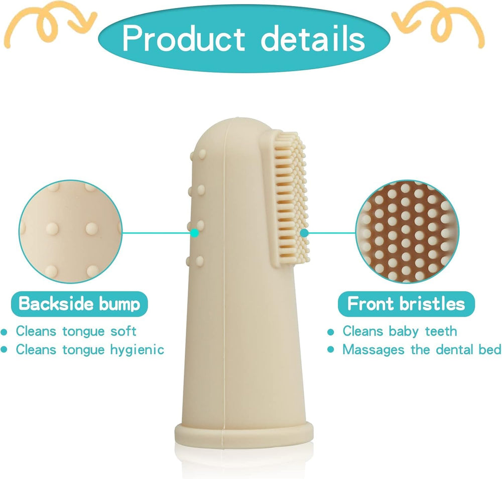 Close-up of the 3D wave design toothbrush head for babies