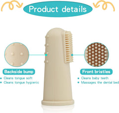 Close-up of the 3D wave design toothbrush head for babies