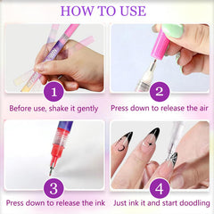 UKM multi-surface nail art pens for nails and crafts