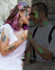 Ulmisfee mermaid-scale tattoos sheet 3 easy to apply on arms