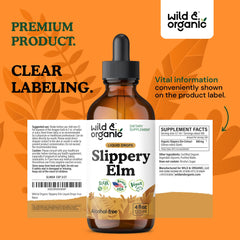 Ulmus rubra slippery elm supplement packaging