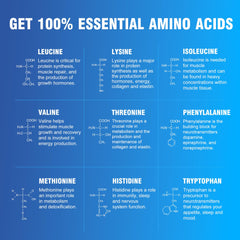 Ultimate EAA tablets with clear serving size for precise daily intake.