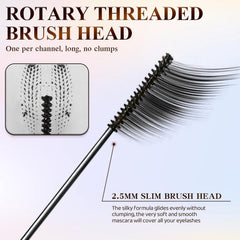 Mascara tube and cap showing quick-dry, waterproof design for daily wear.