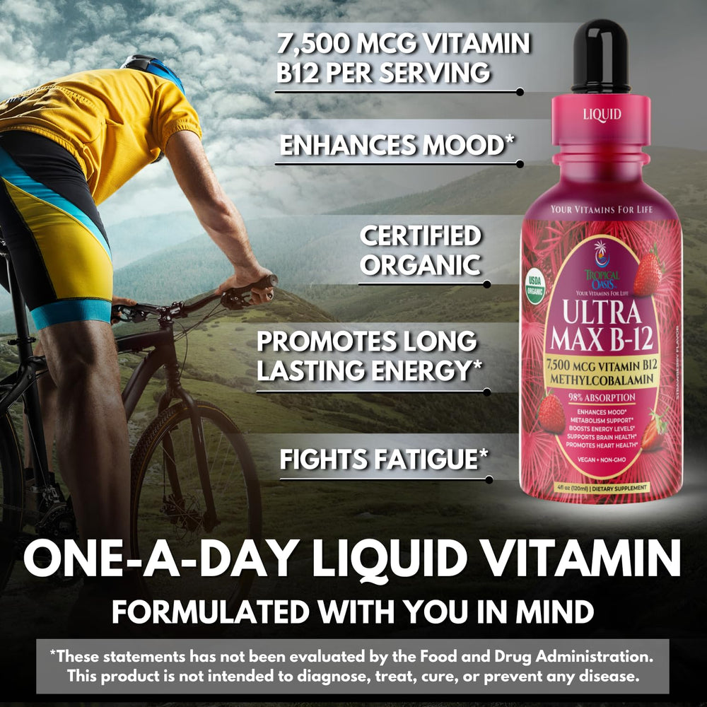 Strawberry flavor Ultra Max B12 bottle