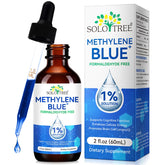 Photograph of Ultra Methylene Blue 1% Solution in a glass bottle
