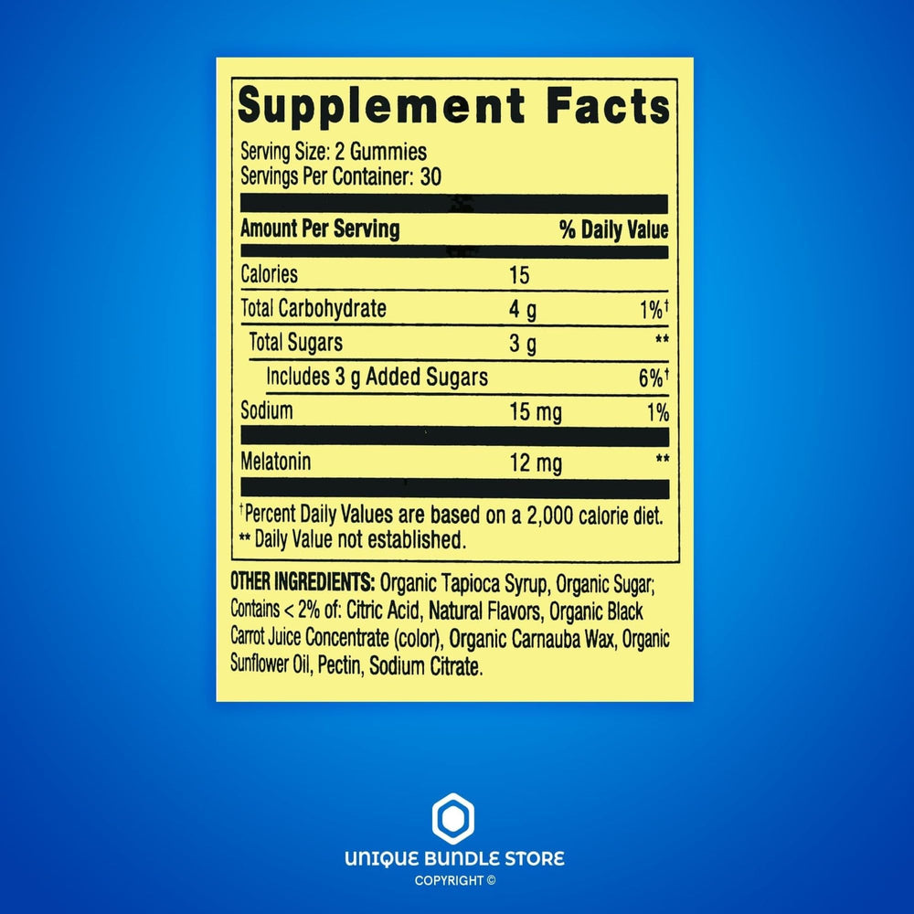 Two bottles of Ultra Strength Melatonin 12mg Gummies (Pack of 2) side by side