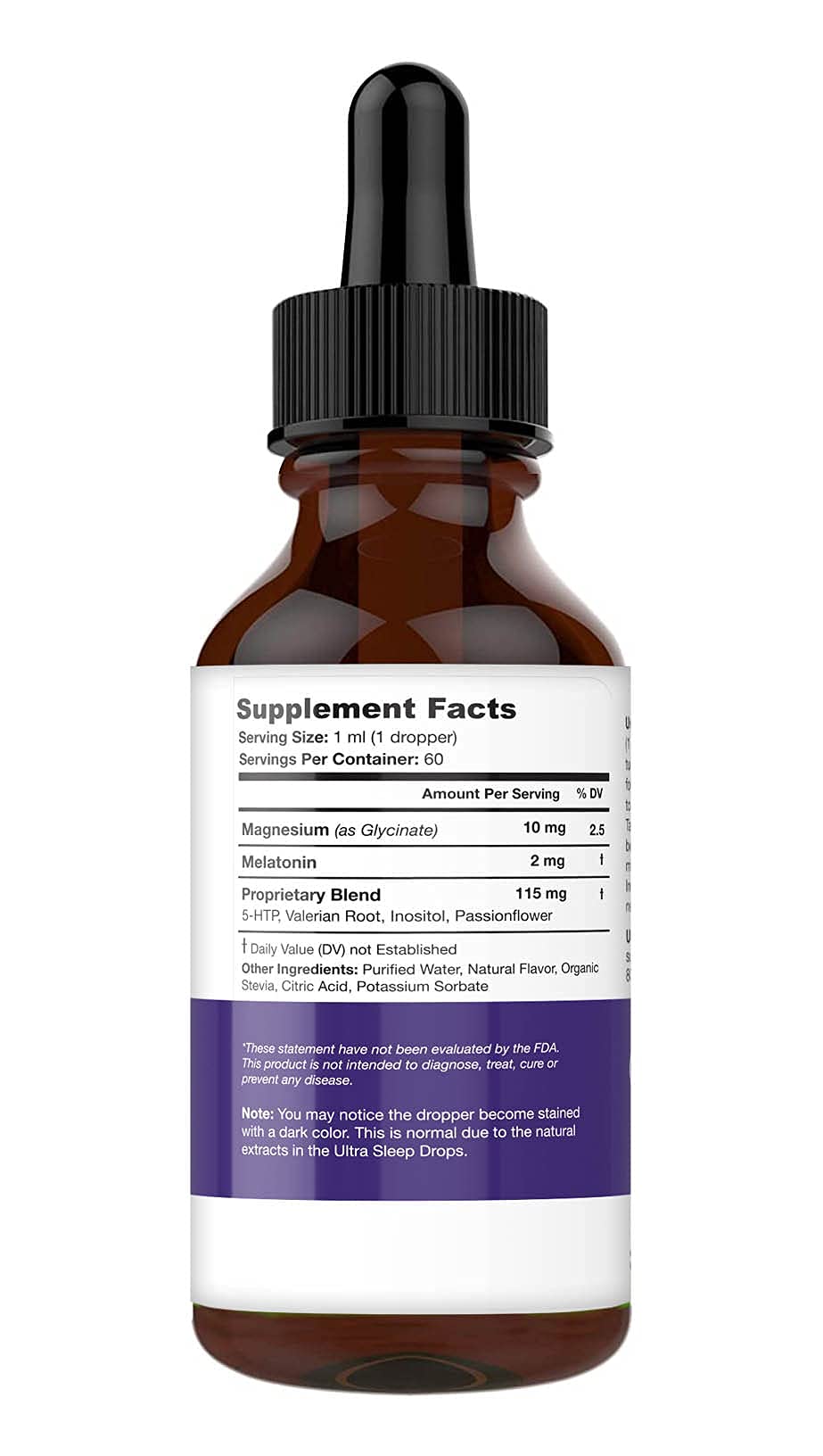 Outer box displaying Ultra6 Nutrition Melatonin Drops Pack of 2