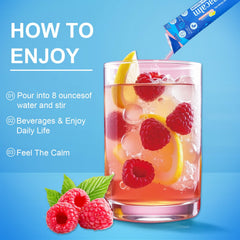 Raspberry lemon flavored drink mixer dissolving in water