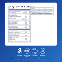 Ingredient list featuring Metafolin L-5-MTHF and CoQ10