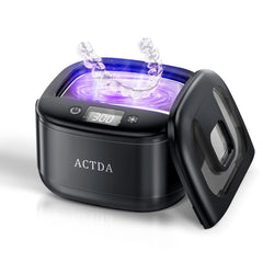 Ultrasonic Retainer Cleaner device with top-loading window