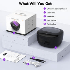 BEKOMIYA retainer cleaner with travel case and accessories