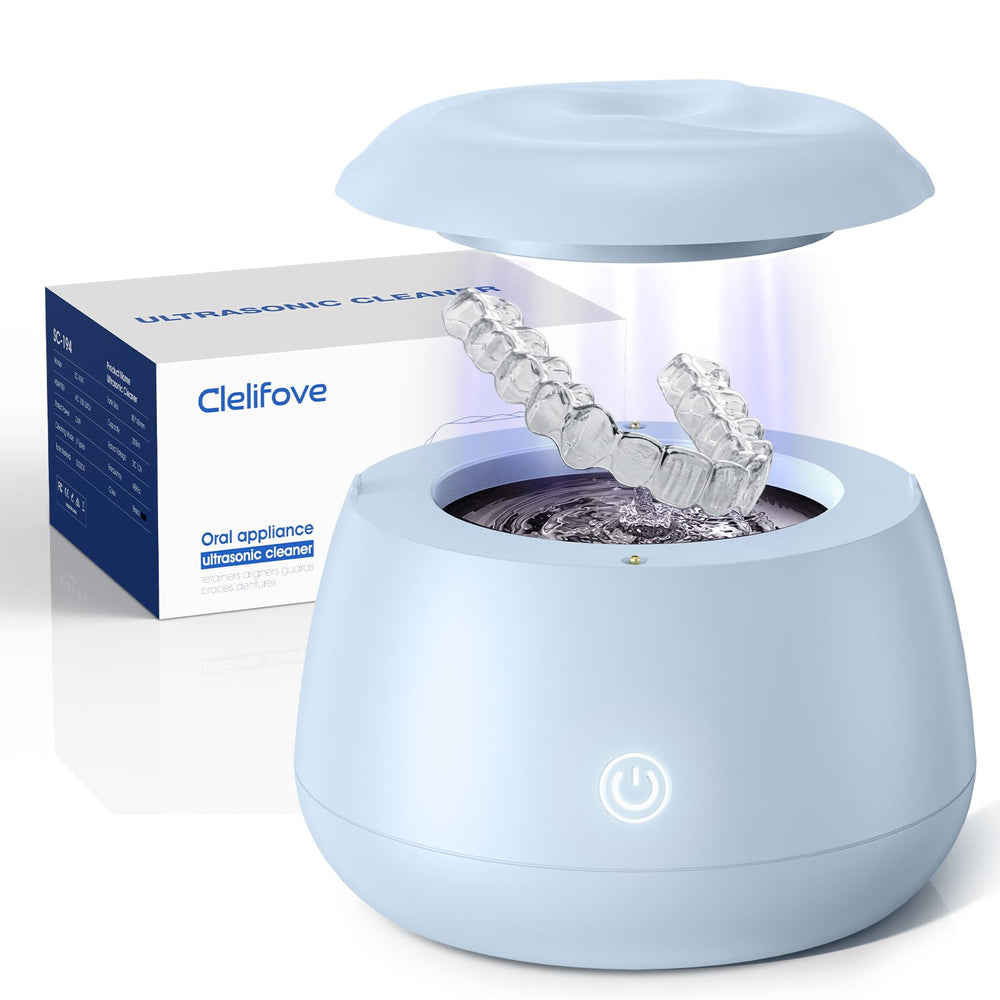 Blue Ultrasonic Retainer Cleaner with 200ml capacity
