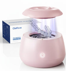 Pink Ultrasonic Retainer Cleaner 200ml pod with lid open