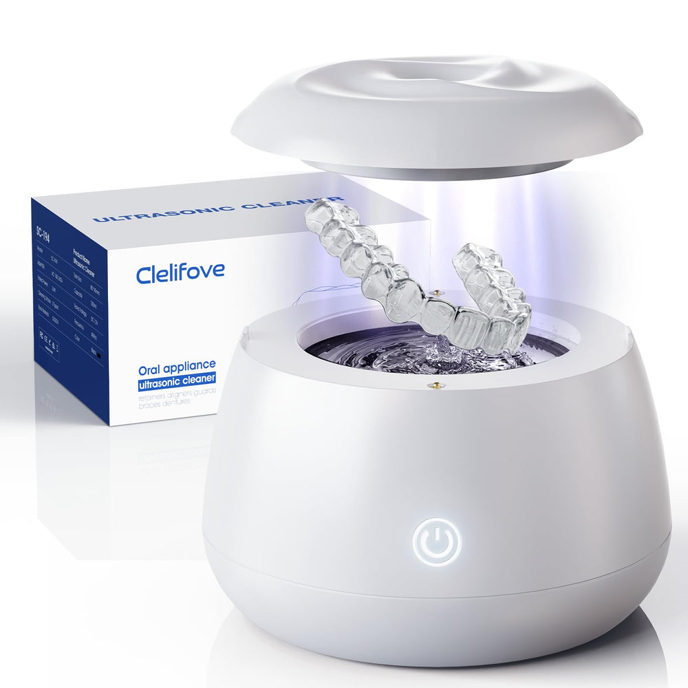 Ultrasonic retainer cleaner 48kHz white exterior