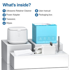 Gift-ready box showcasing the Ultrasonic Retainer Cleaner