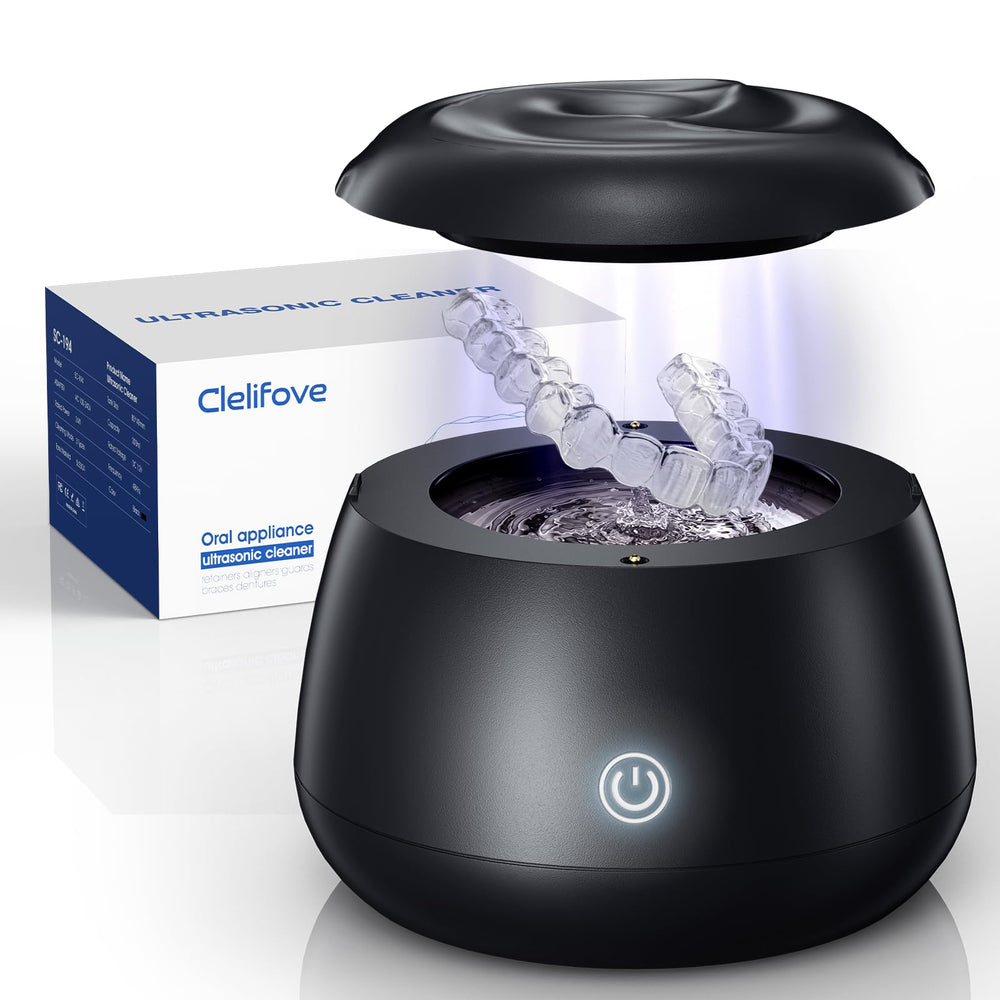 Ultrasonic Retainer Cleaner in black with 200ml capacity