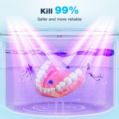 360-degree ultrasonic cleaning action on dental items