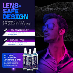 Professional-grade eyeglass cleaner bottle
