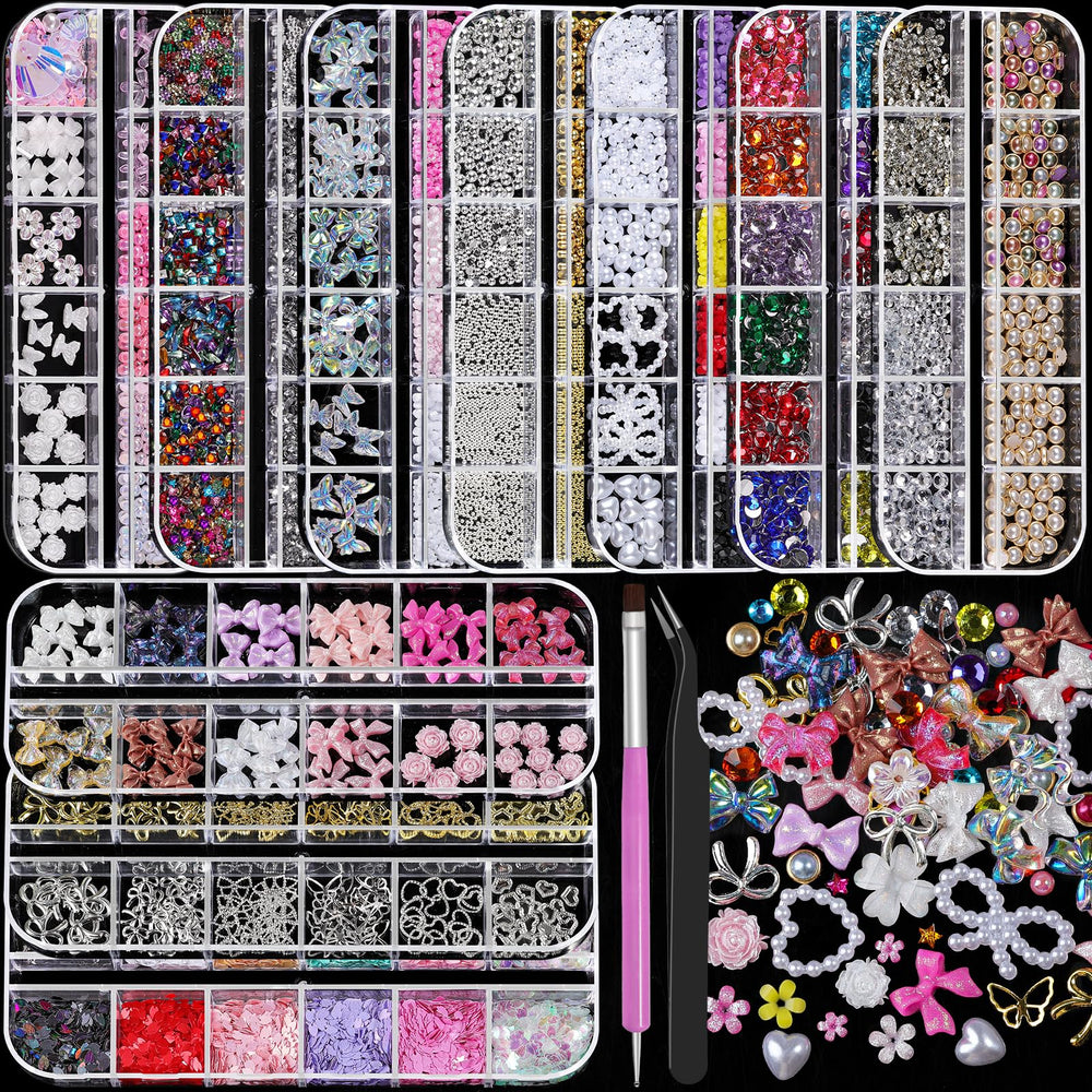 Umillars nail charms kit tweezers for precise placement and control