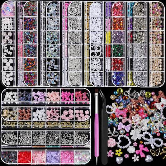 Umillars nail charms kit tweezers for precise placement and control