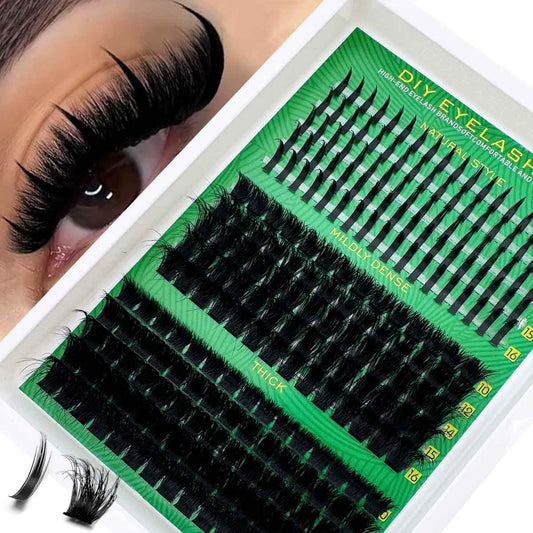 UMIRYAO DIY cluster lashes 60d density for bold volume with light feel