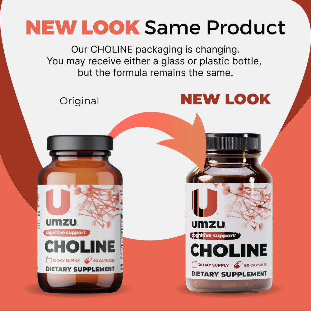 Wellness lifestyle scene with UMZU Choline bottle