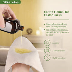 Unbleached organic cotton flannel textile for castor oil pack