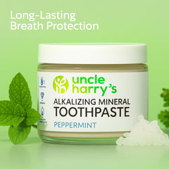Natural whitening toothpaste showing fresh breath result