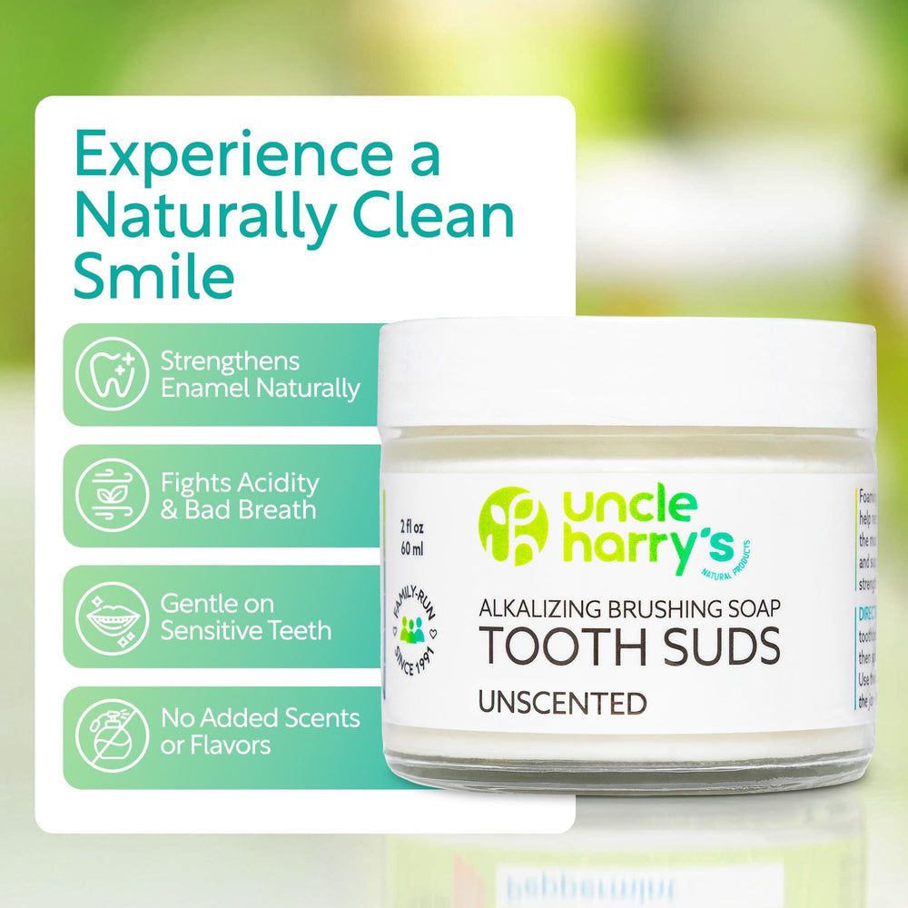 Product label highlighting unscented remineralizing toothpaste