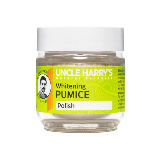 Jar of Uncle Harry’s Whitening Toothpaste Polish with label