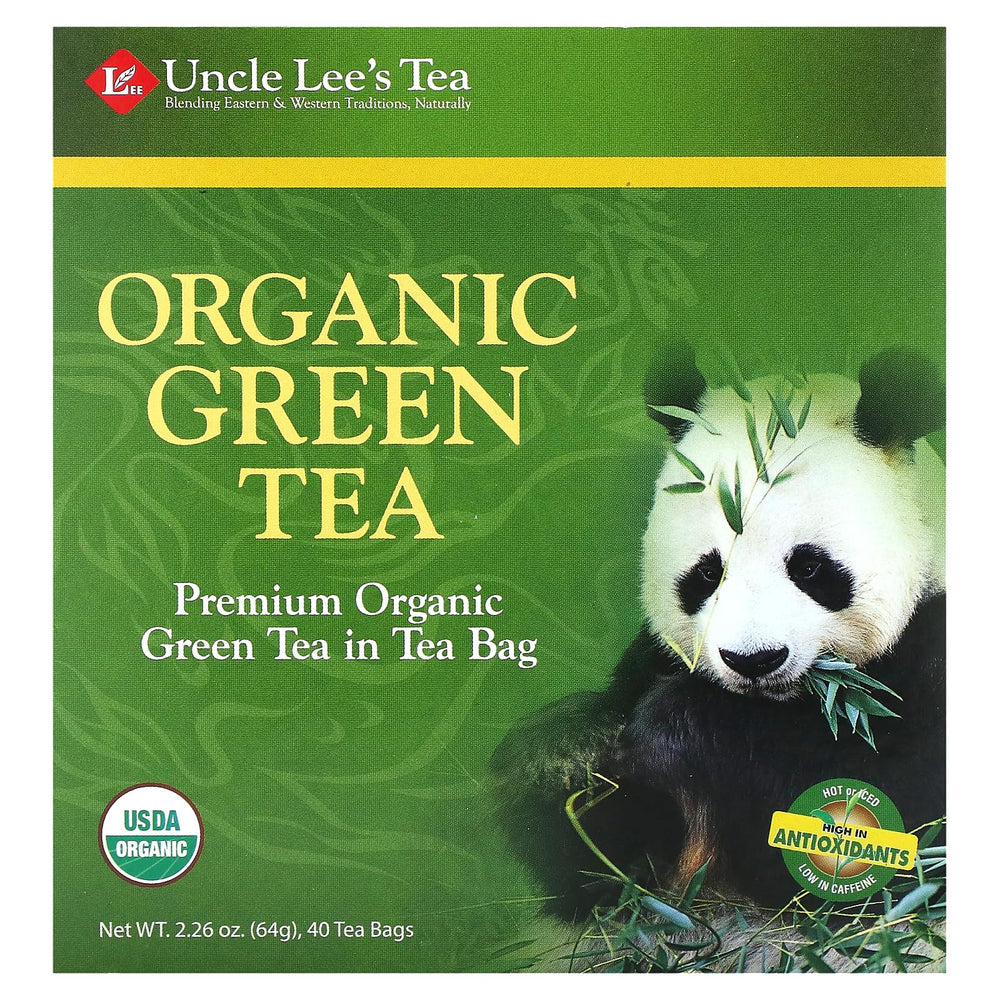 Uncle Lee's Organic Green Tea box front view