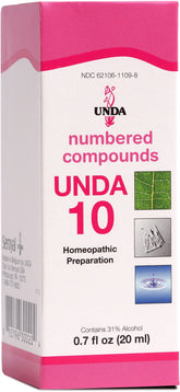 UNDA 10 Numbered Compounds bottle with label