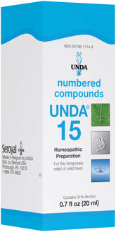 UNDA 15 Numbered Compounds bottle label