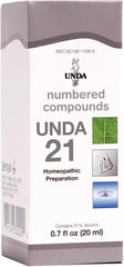 UNDA 21 Numbered Compounds bottle label